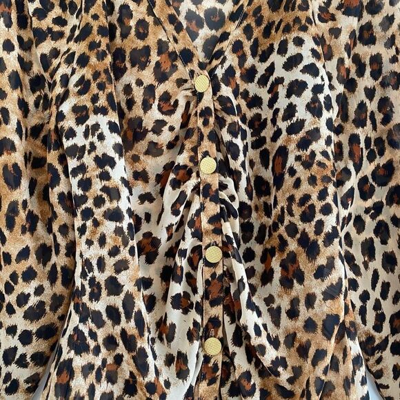 ZARA Leopard Print Blouse - Picture 4 of 5